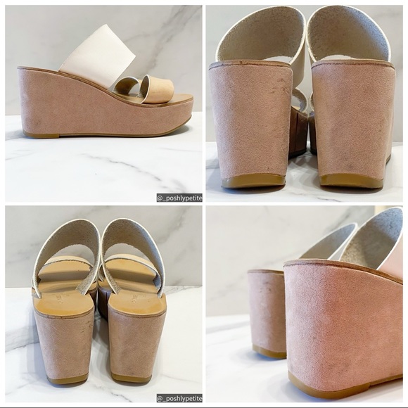 COPY - Chinese laundry nude contrast color platform double strap slide open toe… - Picture 5 of 16